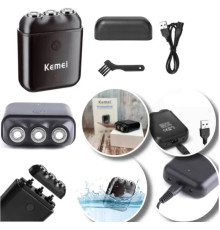 Kemei Роторная электробритва KM-1005 с USB зарядкой водонепроницаемая IPX7