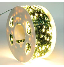 Гирлянда Роса 1500 LED длина 150 м с пультом от USB зеленый нить, теплый(719){7}(50)