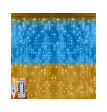 Гирлянда-штора 160 LED 2х2 м Флаг Украины(1)(50)