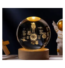 Декоративный 3D ночник Шар 6см «СолнСистема и Астронавт» теплый LED(1)(60)