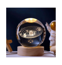 Декоративный 3D ночник Шар 8см «Система планет» теплый LED(1)(30)