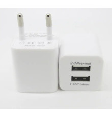 Зарядное устройство 2 USB 3100mAh 220V Сетевой Адаптер USB Блок питани{7}(1000)