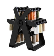 Карусель для специй Spice Rack на подставке 360° с 18 стеклянными баночками{Н+16}(12)
