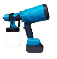 Краскопульт Синий аккум. Paint Sprayer 24v 2 аккумулятора{1}(12)