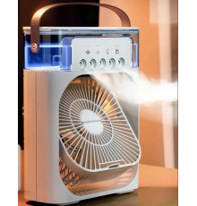Мини Портативный миникондиционер Air Cooler Fan 4в1 ночник USB Увлажнитель Вентилятор{1+7}(40)