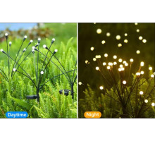 Набор декоративных ламп Светлячок 6 LED комплект 2шт светодиодов на солнечной Теплый(50)