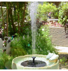 Садовый фонтан - насос Water Pump плавающий на солн панеле с насадками 16см{16}(80)