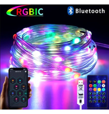 Светодиодная лента 10м Biom RGB 3939BT управление телефоном + Пульт{р}(100)