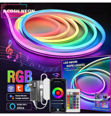 Умная гибкая LED Neon RGB неоновая лента шланг 5 метров от USB{Н}(40)