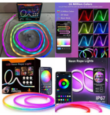 Умный гибкий LED Neon RGB неоновая лента шланг 3 метра от USB{1}(72)