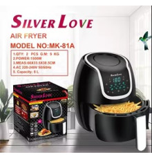 Воздушная фритюрница с кнопкоми Silver love MK-81-А 1500W, на 8 литров(4)